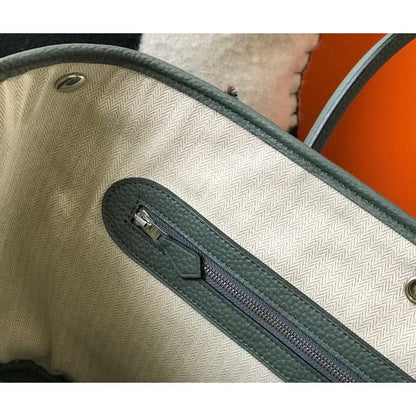 HERM Garden Party 36 Bag In Vert Amanda Clemence Leather