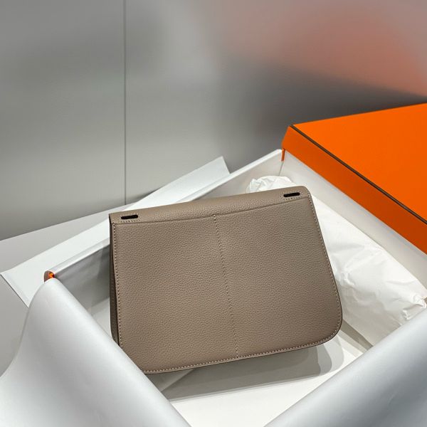 HERM Halzan 25 Bag in Gris Asphalt Clemence Leather