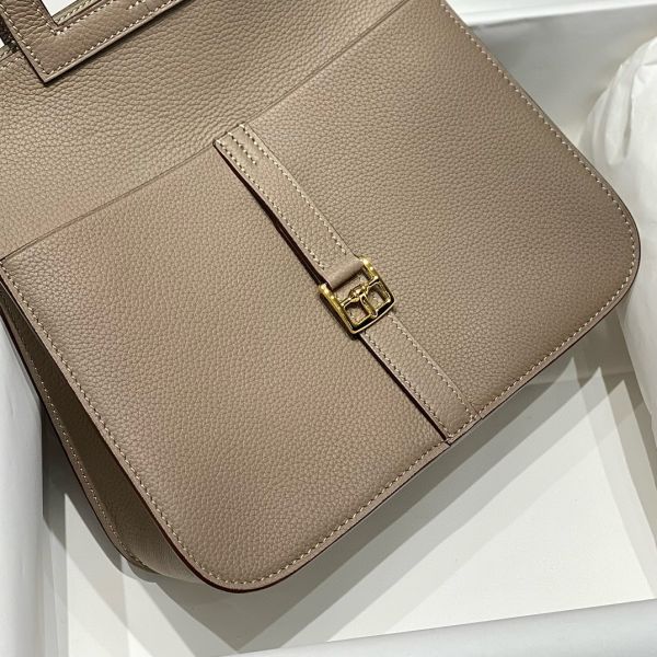 HERM Halzan 25 Bag in Gris Asphalt Clemence Leather