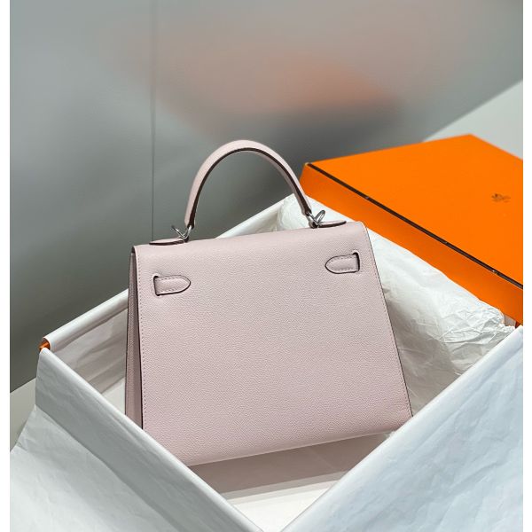 HERM Kelly 25cm Sellier Bag In Mauve Pale Epsom Leather
