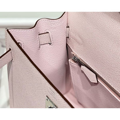 HERM Kelly 25cm Sellier Bag In Mauve Pale Epsom Leather