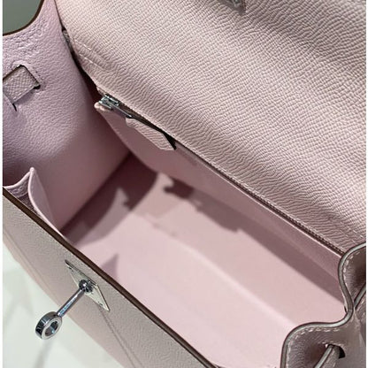 HERM Kelly 25cm Sellier Bag In Mauve Pale Epsom Leather