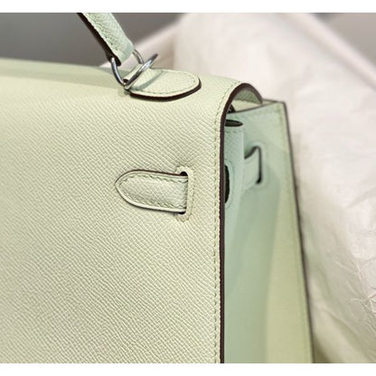 HERM Kelly 25cm Sellier Bag In Vert Fizz Epsom Leather