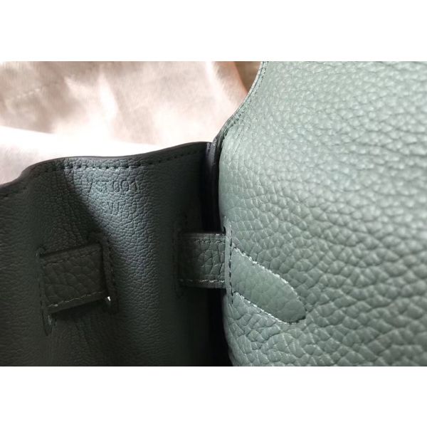 HERM Kelly 32cm Bag In Vert Amande Clemence Leather GHW