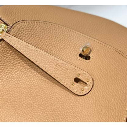 HERM Lindy 30cm Bag In Chai Clemence Leather GHW