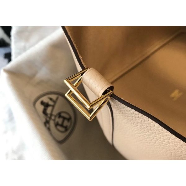 HERM Picotin Lock 18 Bag In Trench Clemence Leather