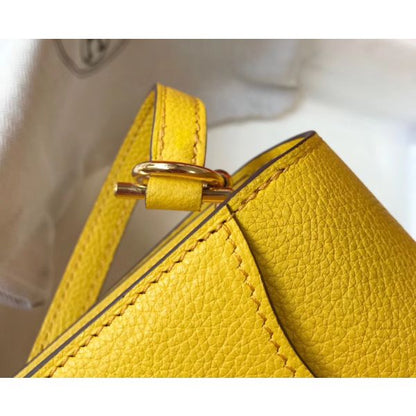 HERM Mini Sac Roulis 18cm Bag In Yellow Evercolor Calfskin