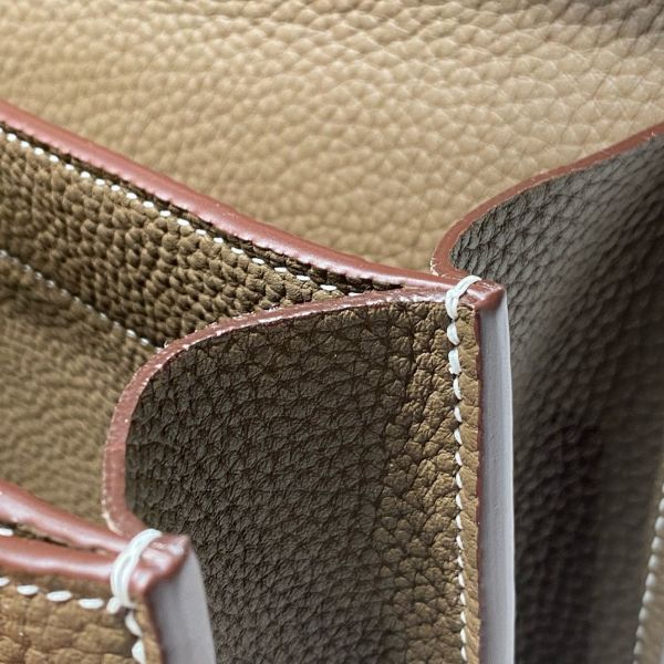 HERM Sac a Depeches 38 Briefcase in Taupe Clemence Leather