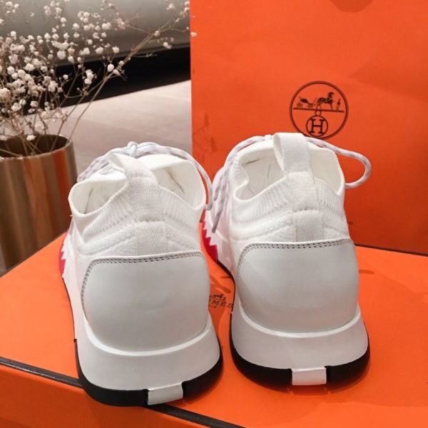 HERM Men's Addict Sneakers In White Knit