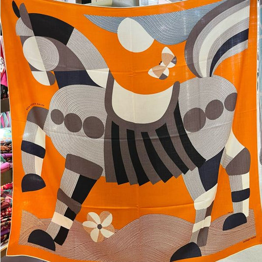 HERM Orange Mon Premier Galop Shawl 140