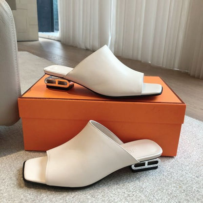 HERM Women's Idole Sandals in White Leather