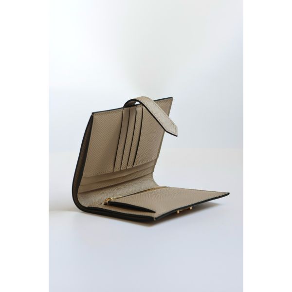 HERM Bearn Compact Handmade Wallet in Trench Epsom Calfskin