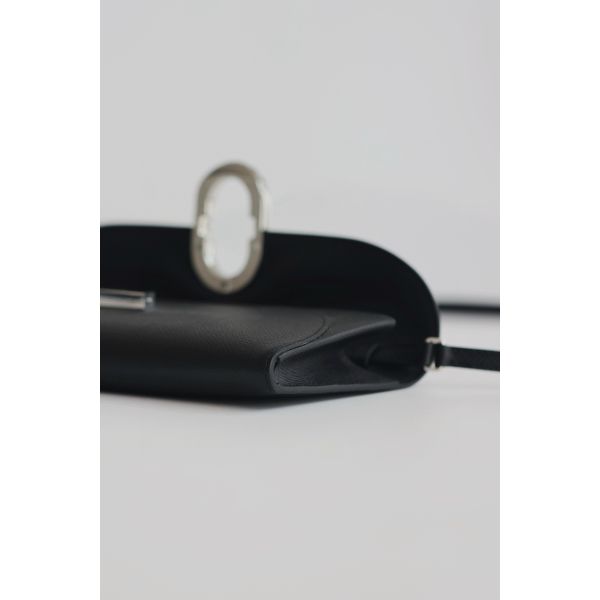 HERM Maillon To Go Wallet in Noir Epsom Calfskin