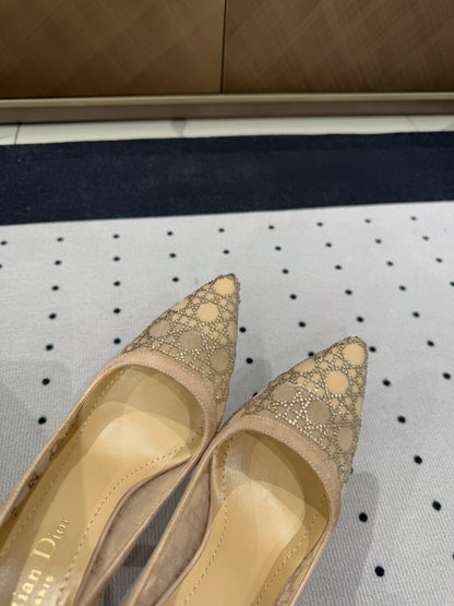 HIGH HEELS PUMP IN CAMEL BEIGE LAMB SUEDE 10 CM