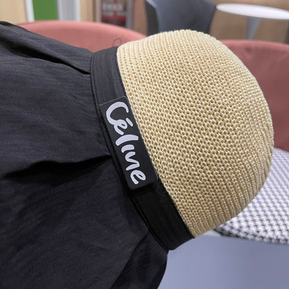 WIDE BRIM HAT MODEL 651949 IN BLACK MESH FABRIC