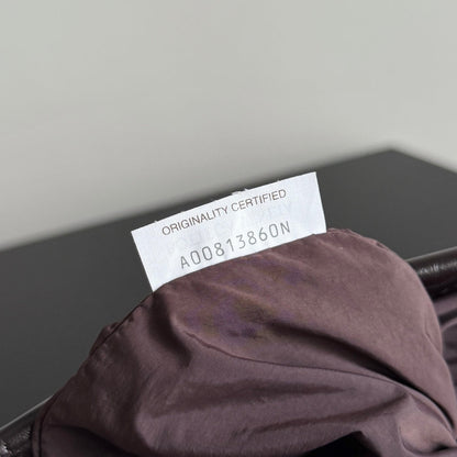 SMALL DUSTBAG 21 IN DARK BROWN LAMBSKIN