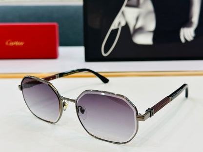 PREMIÈRE GEOMETRIC FRAME SUNGLASSES CT0492S IN METAL