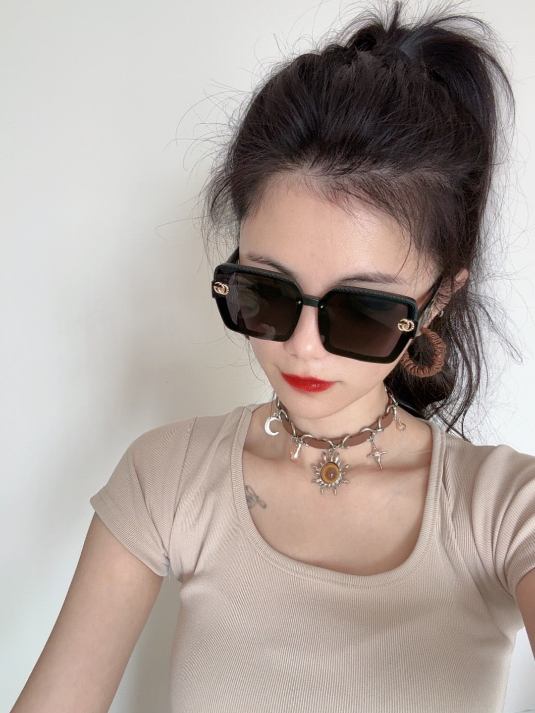 SQUARE FRAME SUNGLASSES G6130 IN ACETATE