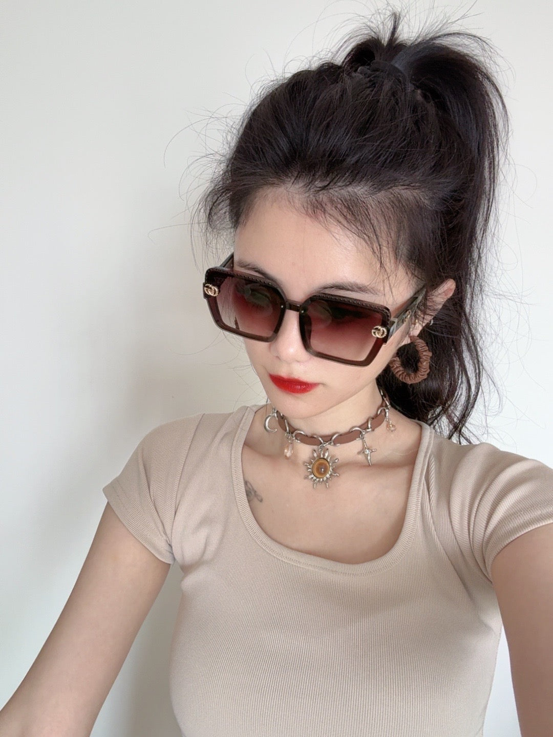 SQUARE FRAME SUNGLASSES G6130 IN ACETATE