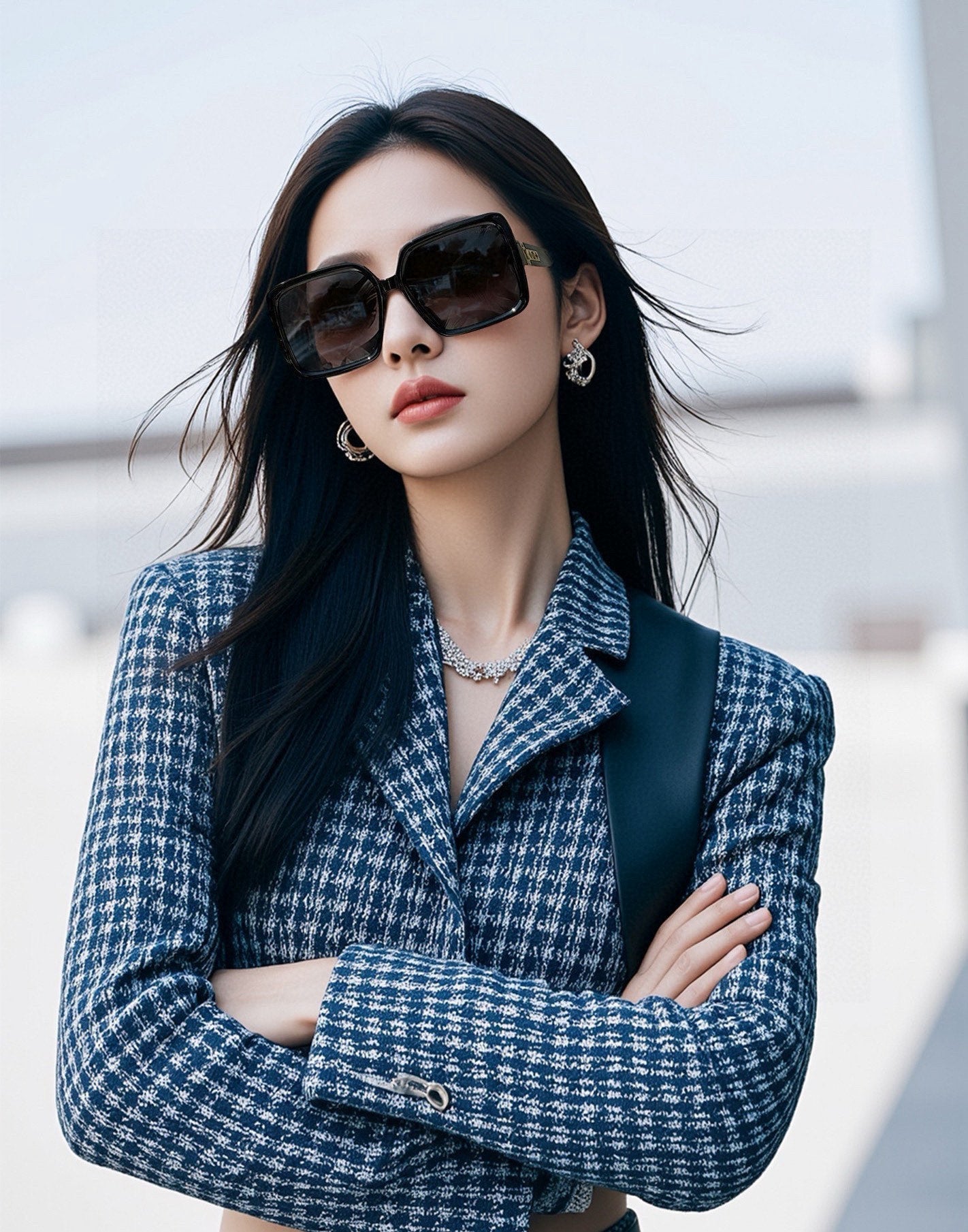 LARGE SQUARE SUNGLASS L6250 IN ACETATE