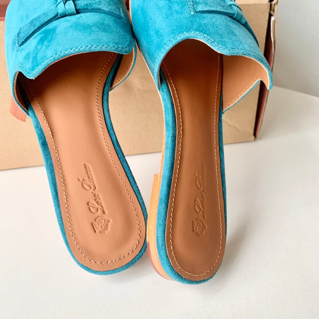 Summer Charms Sandals in Blue Sky Suede