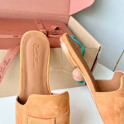 Summer Charms Sandals in Brown Suede