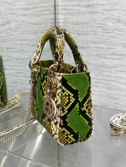 MINI 17 LADY BAG IN COLORFUL SNAKESKIN PATTERN LAMBSKIN 225975