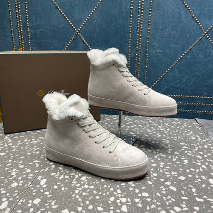 LP WINTER NUAGES HIGH SNEAKERS WHITE LAMBSKIN