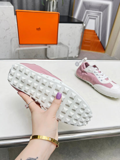 SKATEBOARD SHOES LIGHT PINK MIX WHITE SUEDE