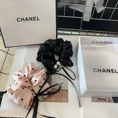 BLACK WRINKLE FABRIC SCRUNCHIE 358314