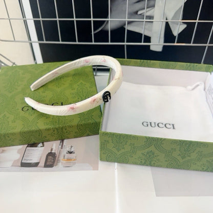 HEADBAND IN WHITE FLOWER PRINT SILK 418913