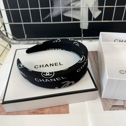 BLACK MONOGRAM FABRIC HAIRBAND 432882