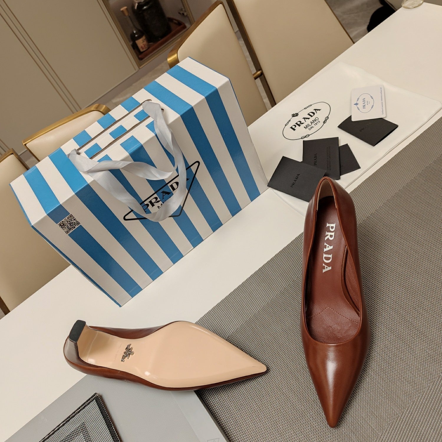 PRA BASIC HIGH HEELS CARAMEL WAXED OIL LEATHER