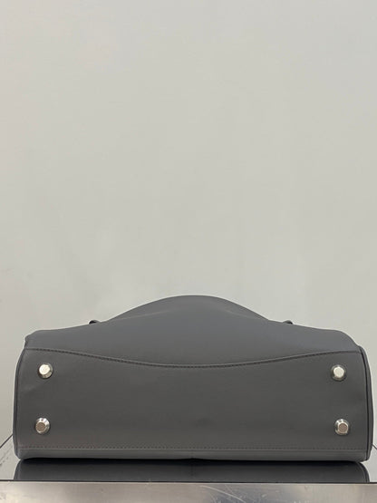 RODEO MEDIUM BAG 35 IN GREY SMOOTH CALFSKIN SILVER HARDWARE