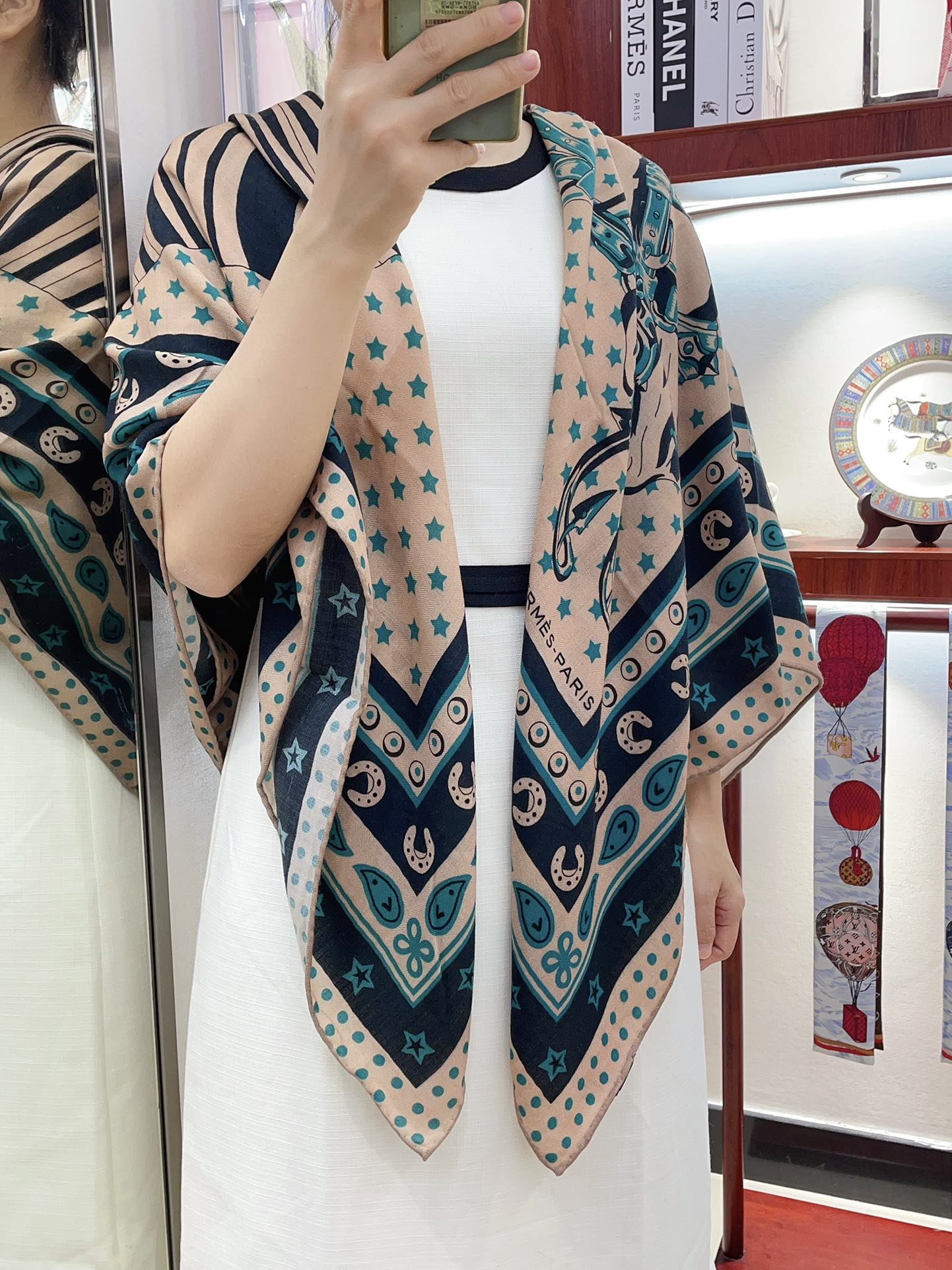 SCARF 135 CM COLORFUL 388153