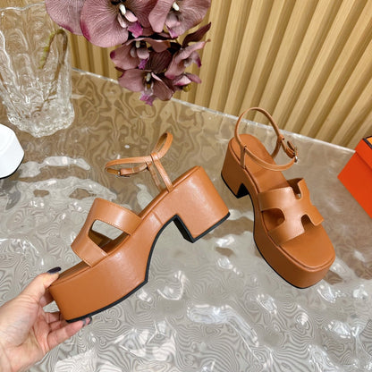 JAM 30 SANDAL IN BRONZE BROWN CALFSKIN
