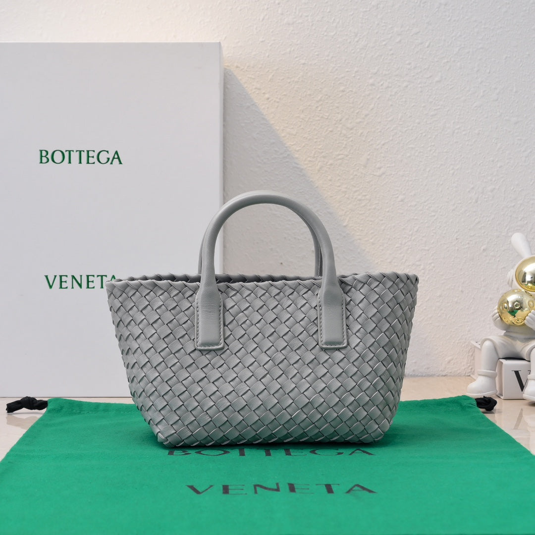 Mini Cabat 20cm Grey Lambskin Ghw