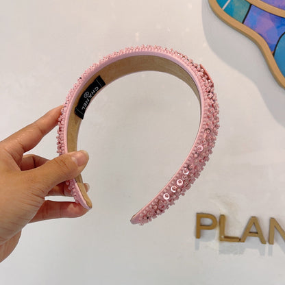 ROUGE PINK FABRIC WITH SEQUINS HAIRBAND 412429