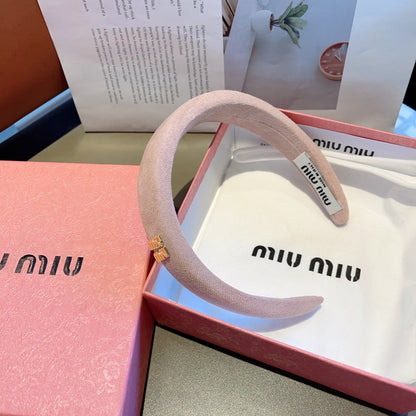 THICK HEADBAND IN LIGHT PINK CASHMERE 412455