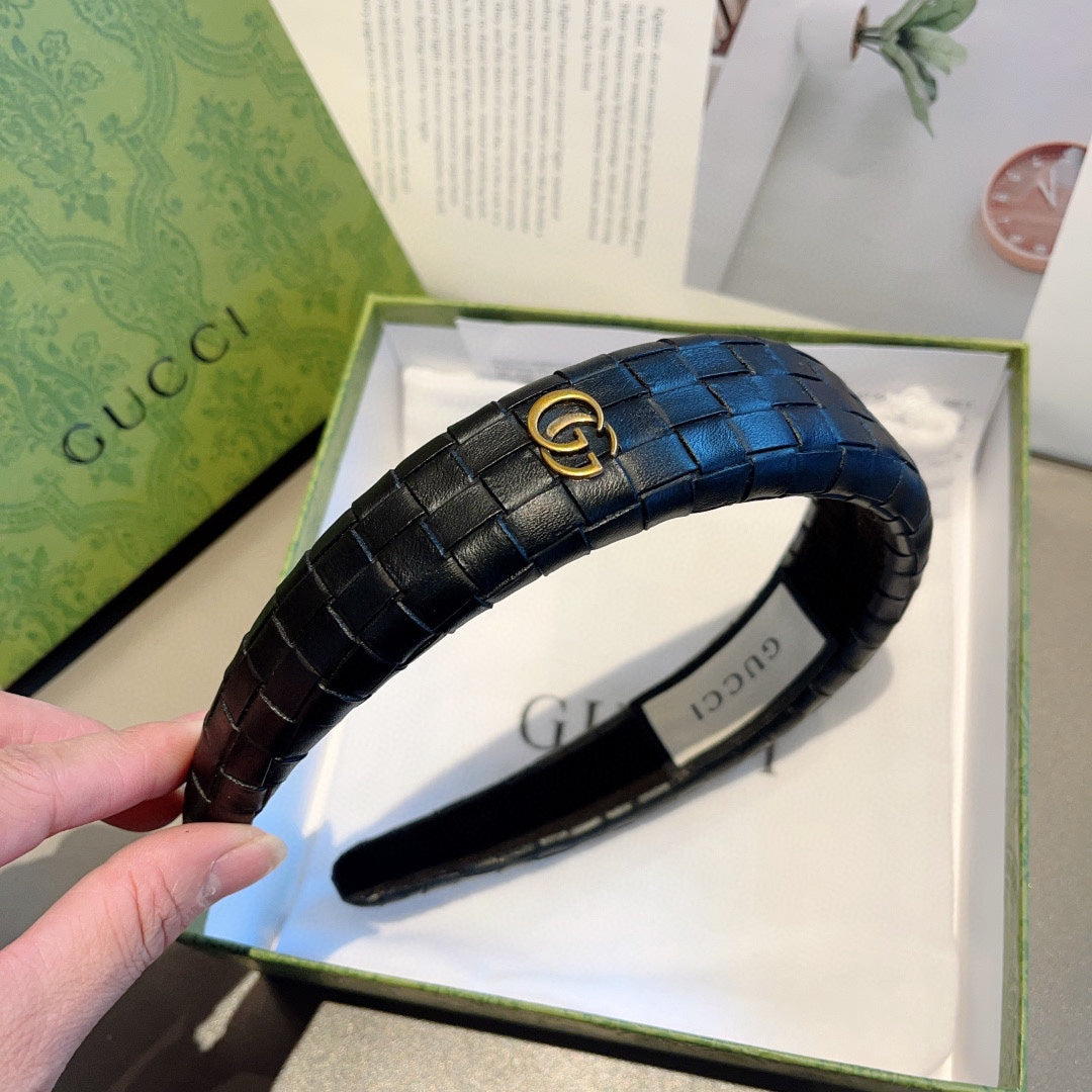 BLACK HEADBAND CALFSKIN 414425