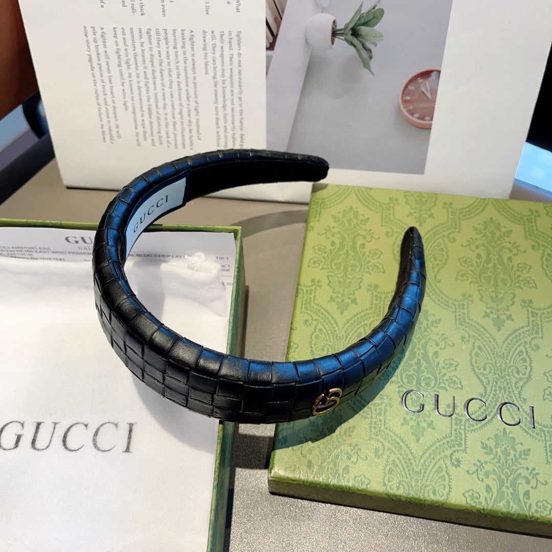 BLACK HEADBAND CALFSKIN 414425