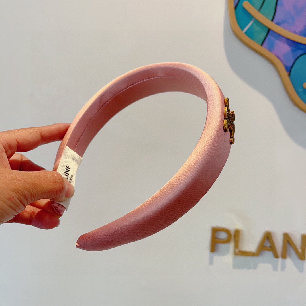 FLAMINGO PINK SILK FABRIC HAIRBAND 432747