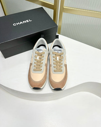 SNEAKER IN CAMEL BROWN MIX BISQUE CREAM SUEDE