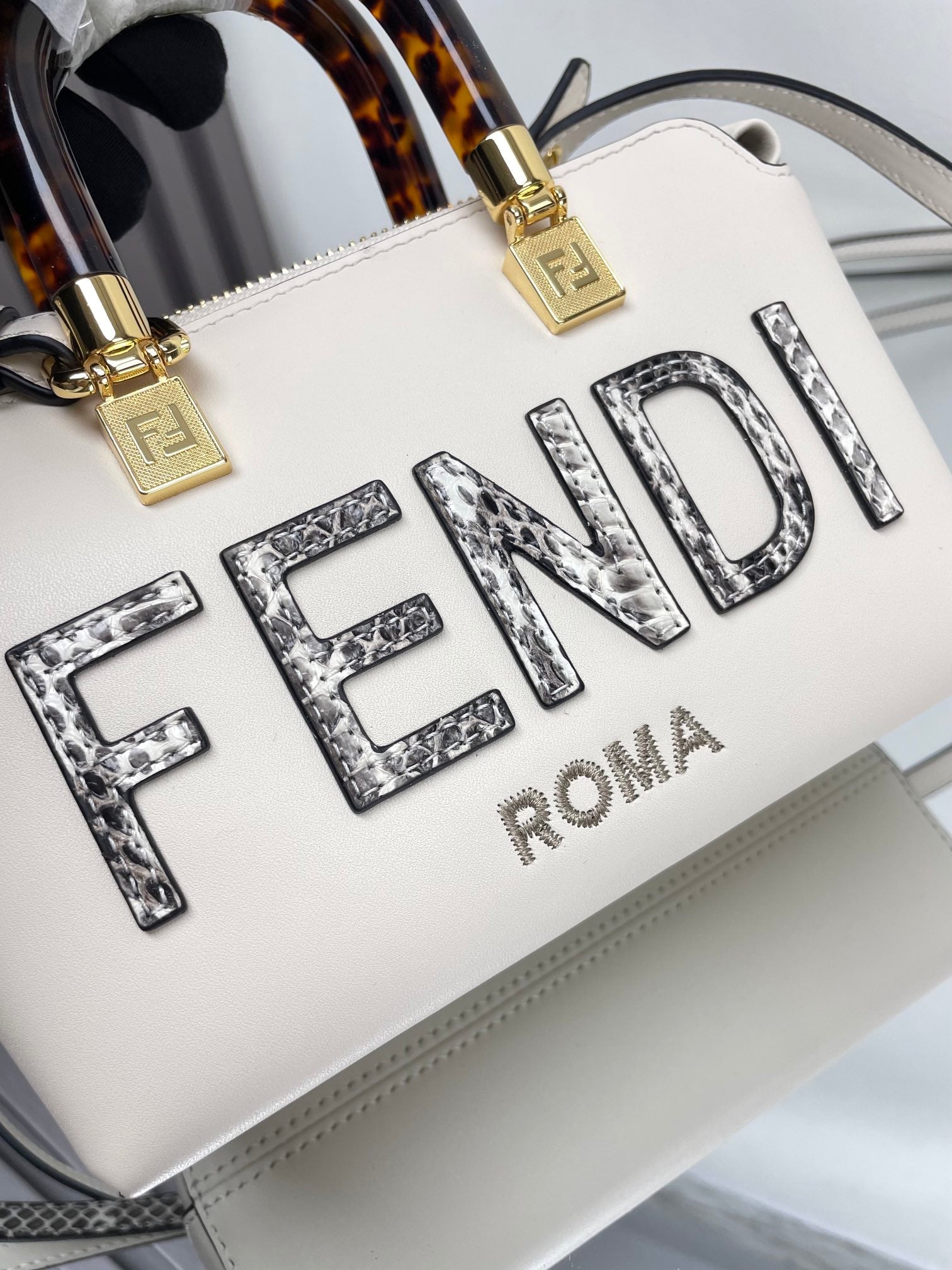 BY THE WAY MINI 18 IN WHITE LAMBSKIN GOLD HARDWARE