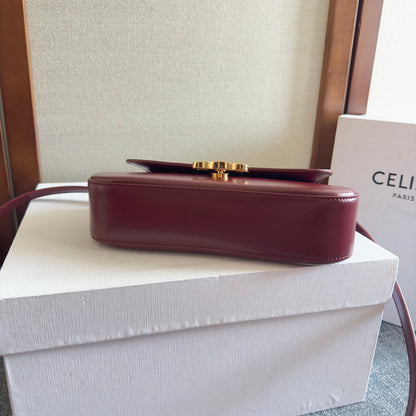 TEEN LOLA 20 IN BURGUNDY RED CALFSKIN GOLD HARDWARE