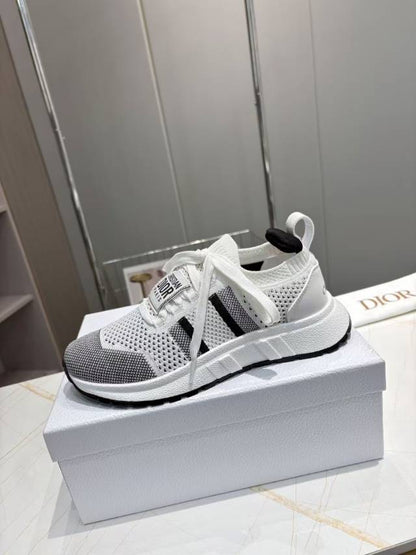 CD RUN SNEAKER 25S IN BLACK AND WHITE MESH FABRIC TWO-TONE SOLE