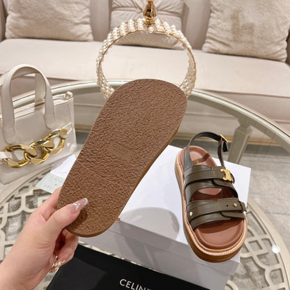 TIPPI TRIOMPHE SANDAL IN MOCHA BROWN CALFSKIN
