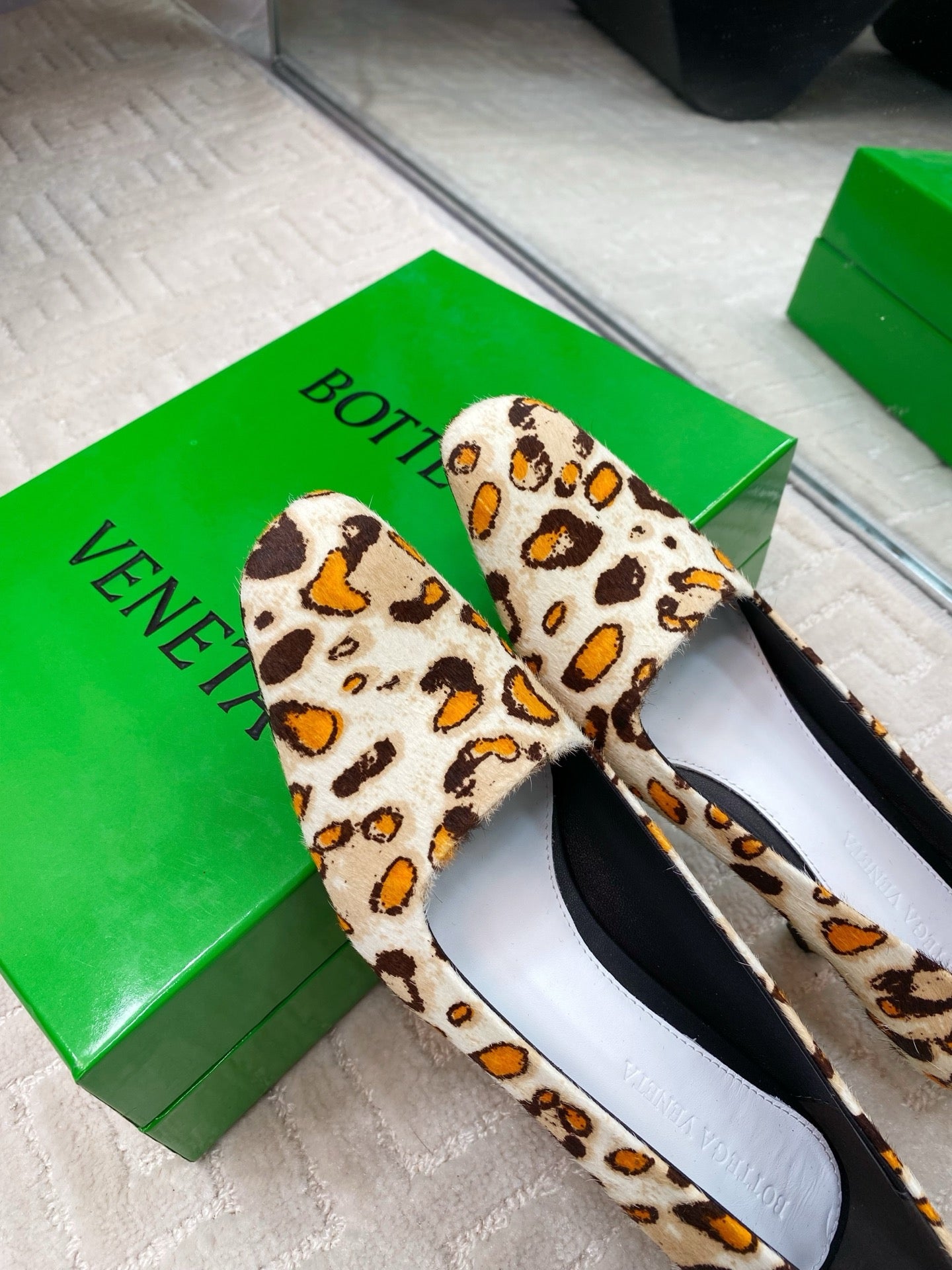 BOOGIE JAGUAR-PRINTED CALF HAIR PUMPS 45 MM LEOPARD PATTERN