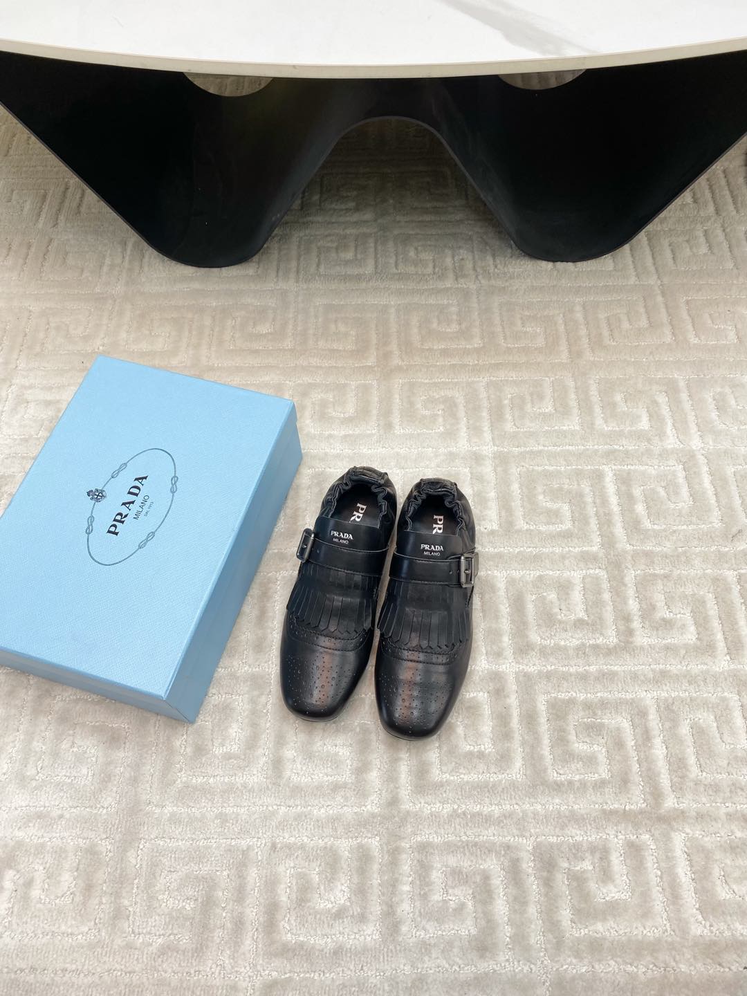 TASSEL LOAFERS IN BLACK LAMBSKIN