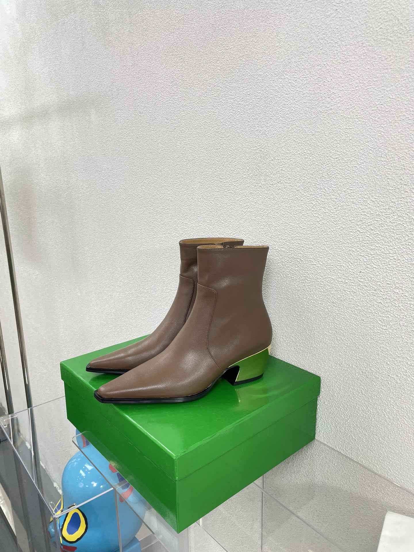 TEX ANKLE BOOT IN MEDIUM BROWN CALFSKIN